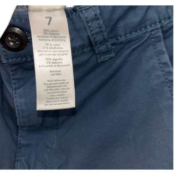 OSHKOSH B'GOSH NWOT Boys Slim Stretch Chino Pants Flat-Front Pants Blue 7 - Picture 4 of 4